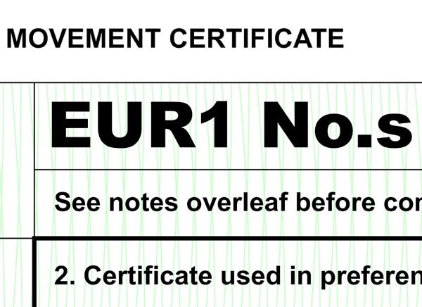 euro 1 dokument transport